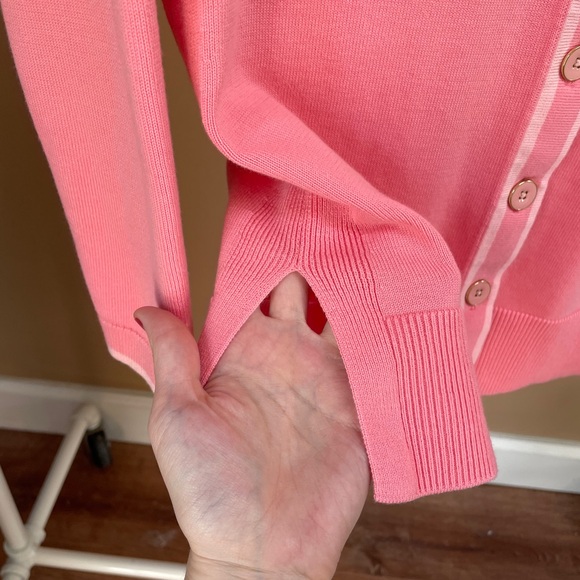 Talbots womens cardigan sweater pink XS preppy V neck buttons academia old money - Picture 4 of 9